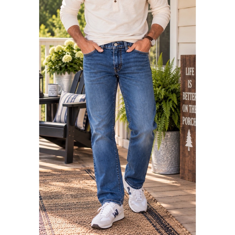 Levi's 514 Men's Jeans 30x30 Straight Fit Stretch Blue Denim Medium Wash
